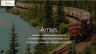 DDP2 B 2023 - Rekaman Kelas Pekan 3-1: Arrays