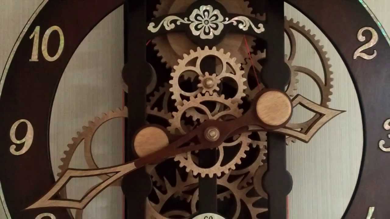 Wood gear clock 1, (나무 톱니바퀴 시계) YouTube