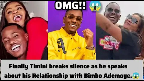 Finally! Timini breaks silence as he speaks about his Relationship with Bimbo Ademoye. 😲