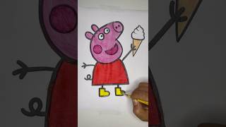 Peppa Pig Desenho Animado Porquinha Peppa Pig Colorindo Desenho Com Tinta Guache Brincadeira Criança