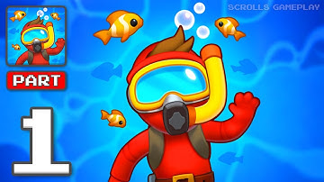 Deep Dive - Gameplay Walkthrough Part 1 - Underwater Treasure Hunt (iOS, Android)