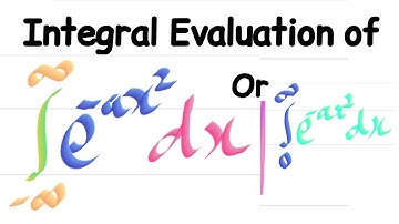 Integral e^(-ax^2) in the limit - inifinity to + infinity
