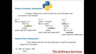 47  Python Continue & Pass Statement in Telugu