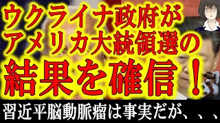 【ウクライナは大統領選の結果を確信！習近平は本当に重病なのか？】ウクライナ政府の汚職情報リークは極めて重大な情報を得た可能性がある！習近平の重病説は何を意味している？トランプは？バイデンはどうなる？