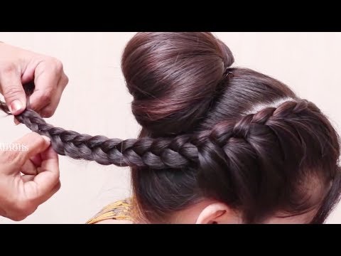 New Hairstyles for Wedding/party/Golden weddingnction | Hair Style Girl | Braided Bun Hairstyles for Party