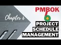 PMBOK Chapter 6: Project Schedule Management