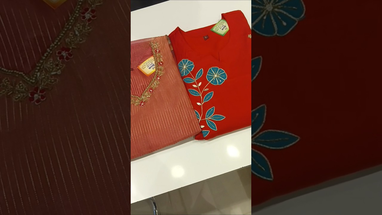 Red ♥️# gota patti work 