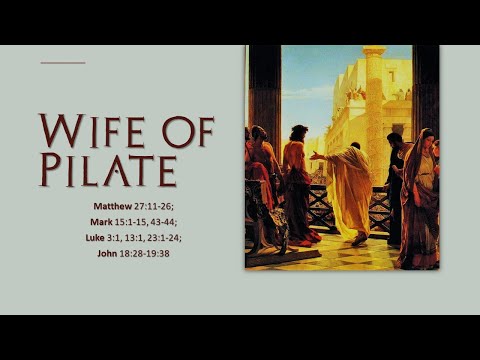 Video: Jak se jmenovala manželka Piláta pontia?