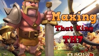How To Get barbarian King At Town Hall 7 ( Dark elixer Farming attack strategy )
