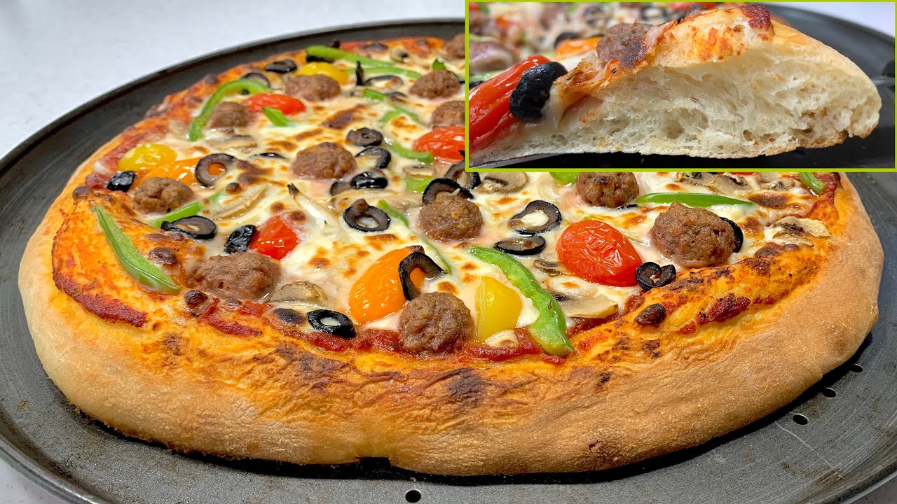 بيتزا بدون عجن بعجينة قطنية تصلح لكل انواع المعجنات