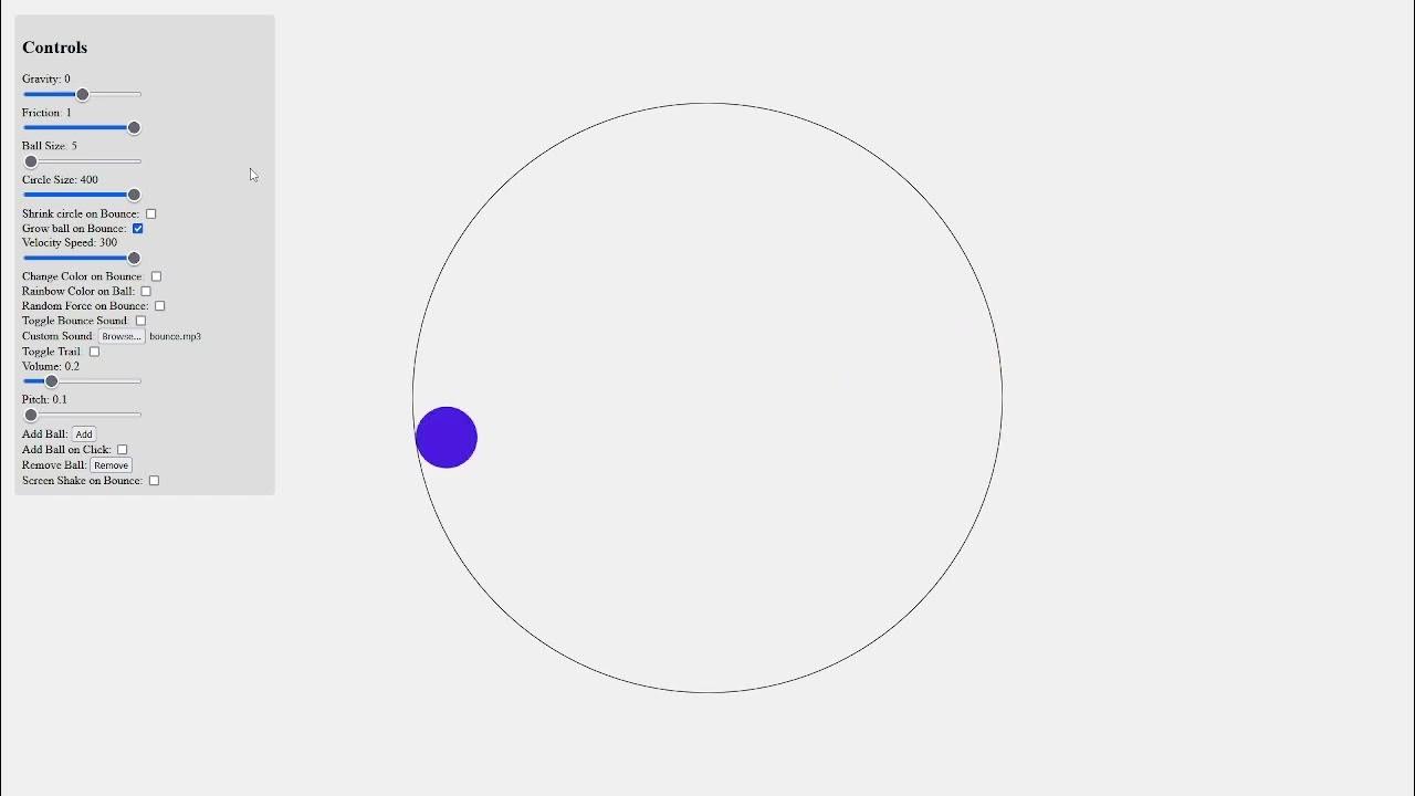 When the ball bounce with velocity speed set to 300, the ball get bigger YouTube