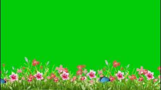 Green Screen Kupu-Kupu Terbang di Taman Bunga