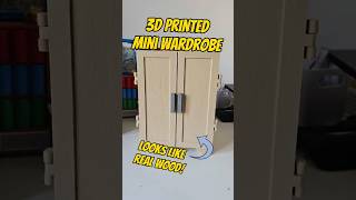 3D printed mini storage wardrobe - looks like real wood🪵 #3dprinting #bambulab #3dmodeling #storage