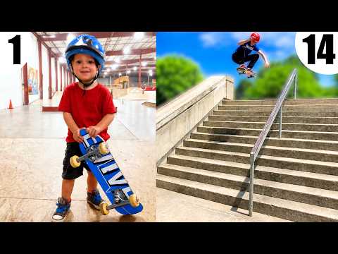 0 TO 14 Years Old Skateboarding Journey / RYDEN SCHROCK