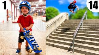 0 TO 14 Years Old Skateboarding Journey / RYDEN SCHROCK