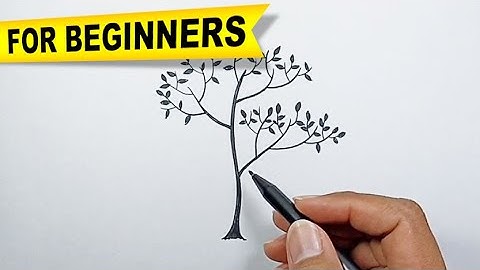 How to draw a tree silhouette | Simple Drawings