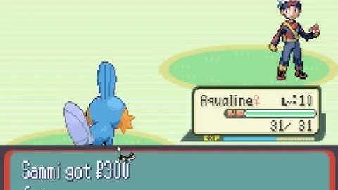 Pokemon Sapphire First Rival Battle