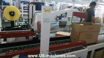 Automatic box erecting forming machine with H type tape box sealing machine