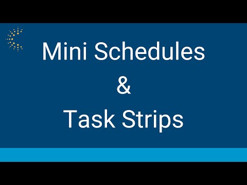 Visual Supports: Mini Schedules and Task Strips