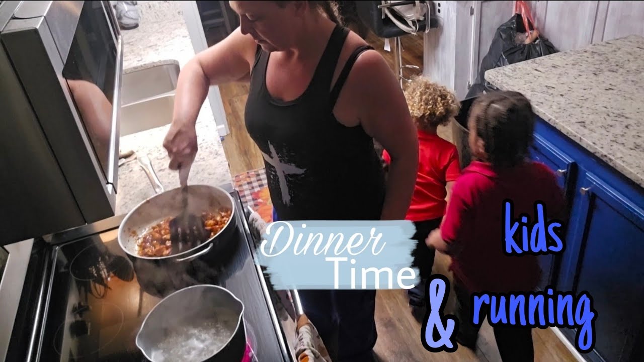 MobileHomeLiving/StayAtHomeMom/after school routine/cook dinner and clean up dinner dishes with me!