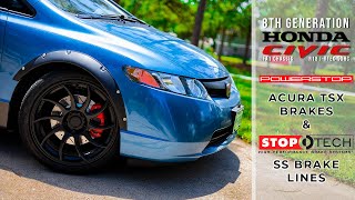 A Budget-Friendly Front Brake Upgrade For YOUR 8th Gen Honda Civic | PowerStop | Stop-Tech | Amazon