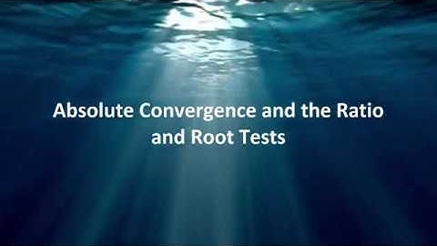 Video 11.6.1: Absolute Convergence and Conditional Convergence