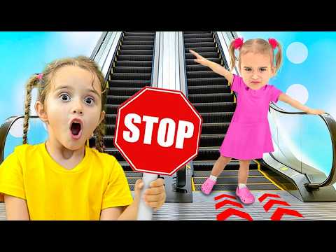 Alice and the Escalator Adventure at the Mall – Safety Training for Kids
