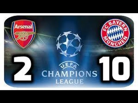 Arsenal 2 Vs 10 Bayern Munich All Full Goals Highlights Hd Youtube