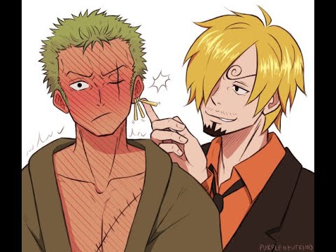 Sanji intentando hacer sonreír a Zoro #yaoi #bl - YouTube