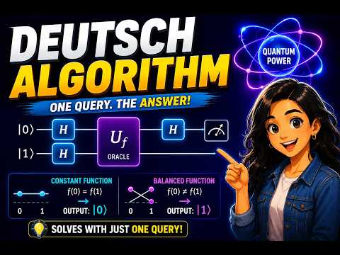 Lecture 15# Deutsch Algorithm Explained | Constant vs Balanced Functions in Quantum Computing