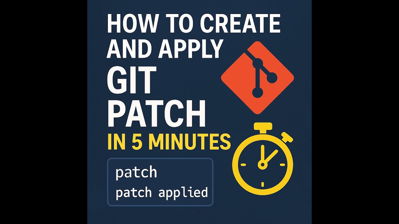 what is git patch how to create and apply git patch - YouTube