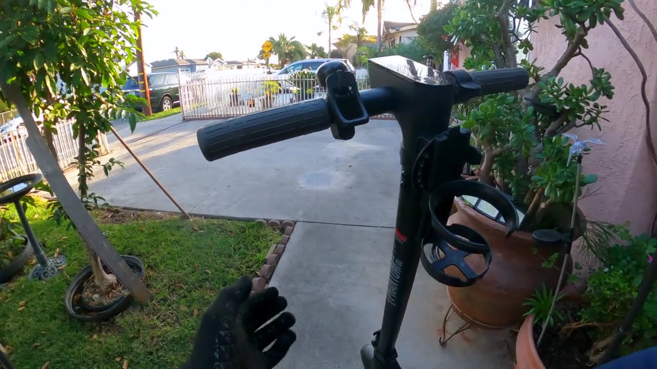 Ride to work in electric scooter