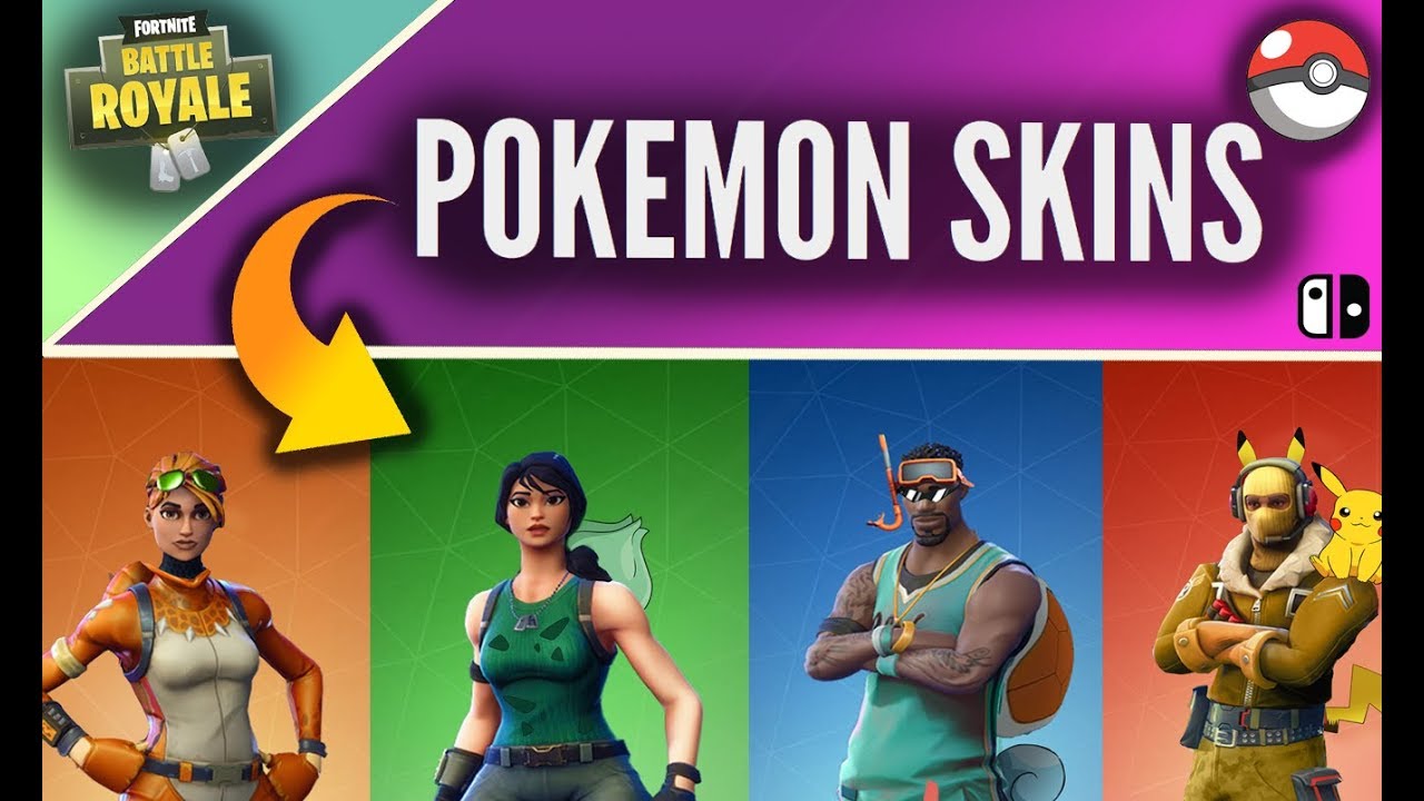 POKEMON SKINS IN FORTNITE! YouTube