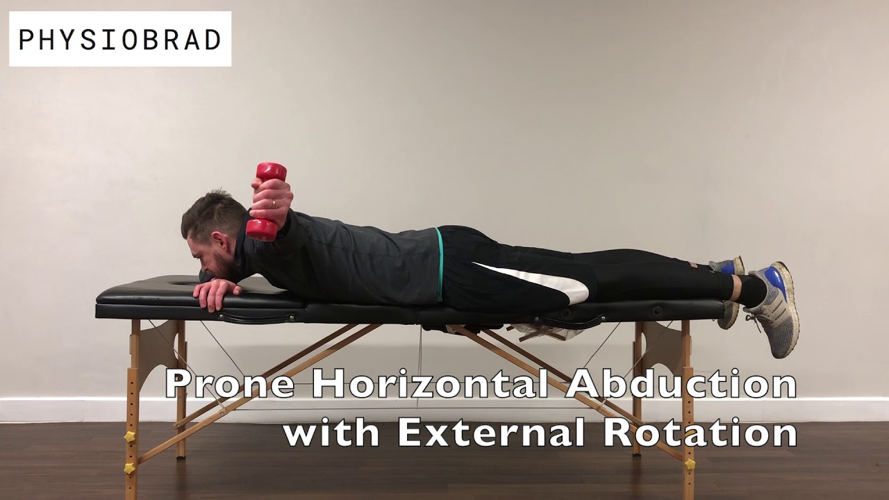 Prone horizontal abduction with external rotation YouTube