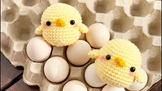 Baby Chicken tutorial for beginners l How to make your first crochet doll/ 小雞鉤針娃娃教學