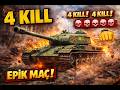 “BZ-166 İLE SAHAYI SİLDİM! 💀 4 KILL EPİK MAÇ | World of Tanks”