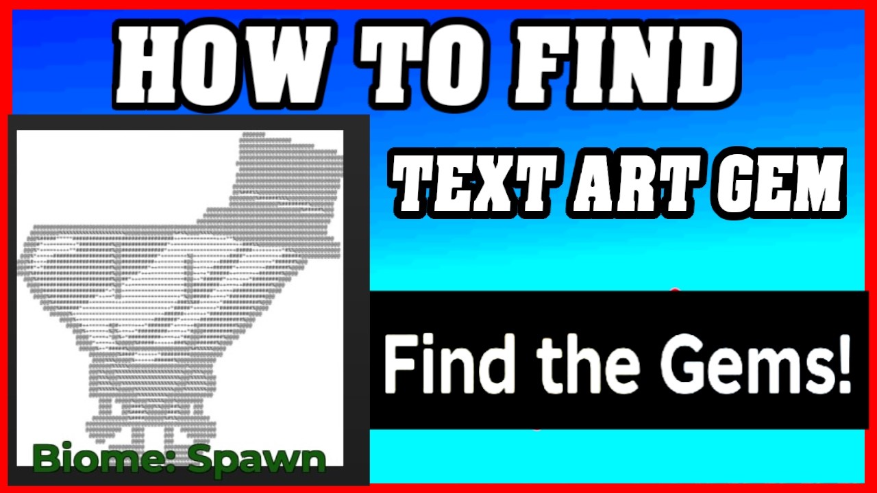 How To Find TEXT ART GEM in Find The Gems Walkthrough 💎 -Roblox- - YouTube
