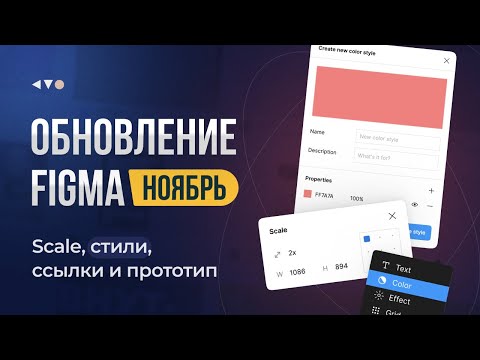 Видео: Обновление Figma. Scale, стили ссылки и запуск прототипов