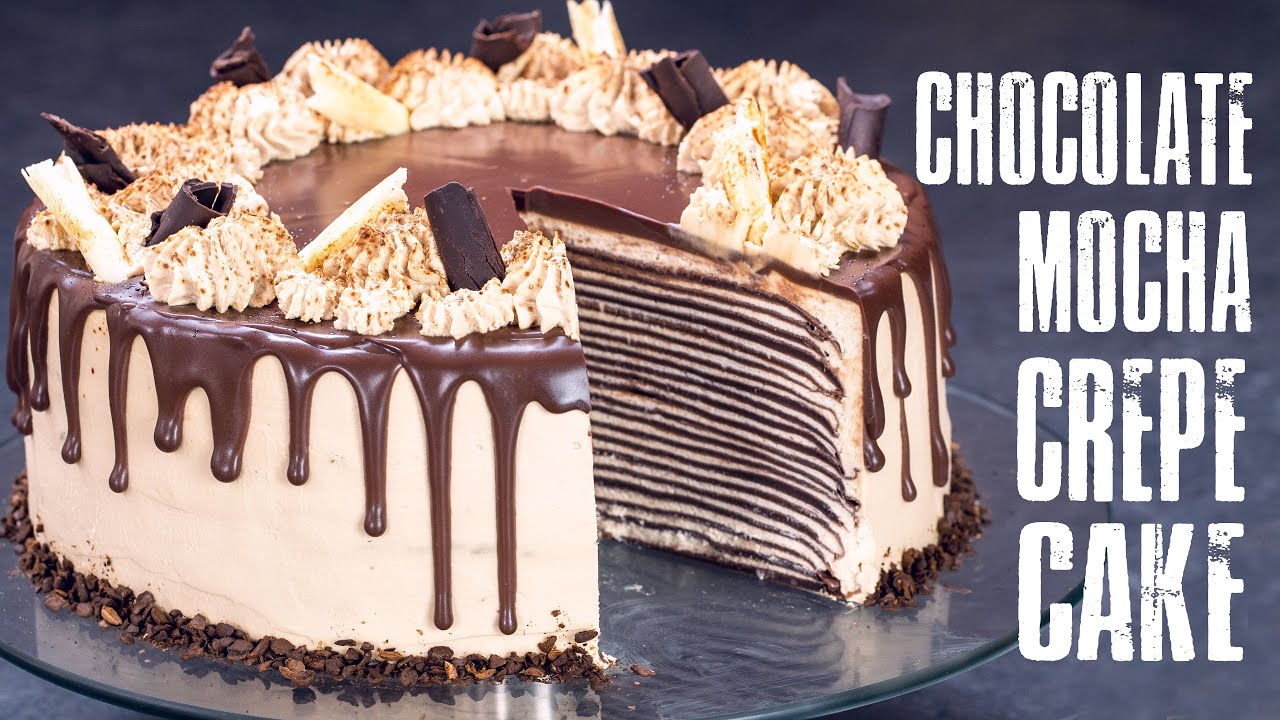 Chocolate Mocha Crepe Cake - No-Bake Dessert | Home Cooking Adventure