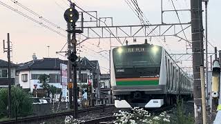【良いジョイント音】E233系3000番代コツE-13編成+コツE-59編成 JR宇都宮線1635E列車加速通過ジョイント音