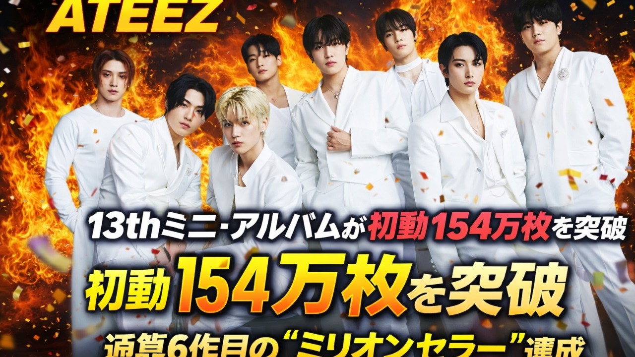 ATEEZ 13thミニ・アルバム『GOLDEN HOUR : Part.4』初動154万枚突破！通算6作目のミリオンセラー達成#ATEEZ, #GOLDENHOURPart4, #Adrenali