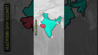 भारत की लंबाई और चौड़ाई कितनी है? l geography map animation shorts l for upsc , pcs , ssc