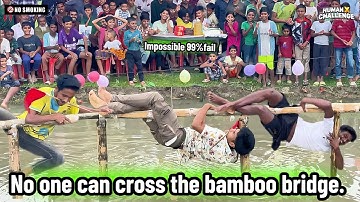 Race Across the IMPOSSIBLE Bamboo Bridge for a HUGE Prize! (99% FAIL!)