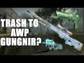 TRADEUP TRASH SKINS TO AWP GUNGNIR???