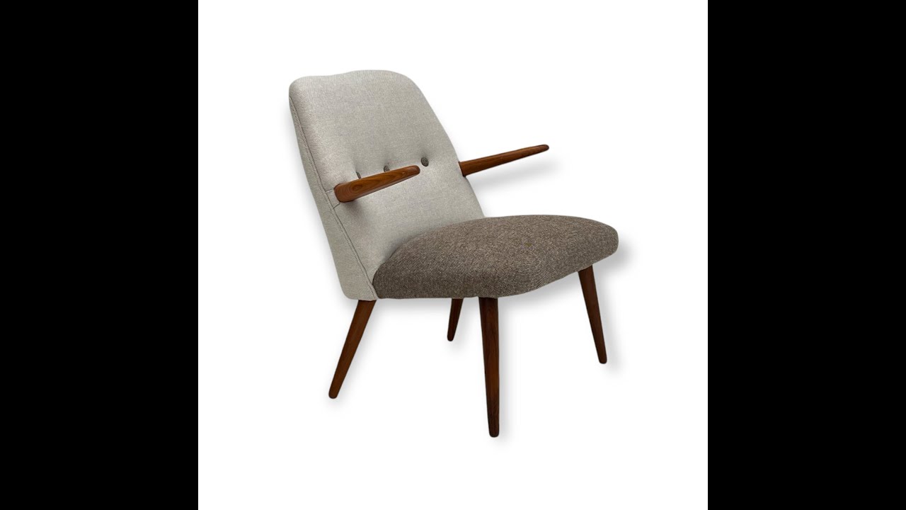 1960s, Danish vintage armchair in Kvadrat furniture wool and teak wood