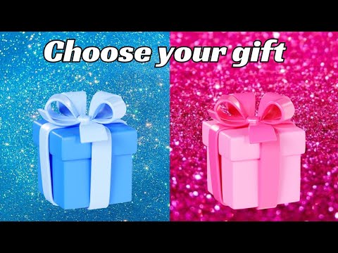 Choose your gift 🎁🤩💝 || 2 gift box challenge, Pink and Blue || #pickonekickone #wouldyourather