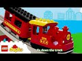 All aboard the train song  more nursery rhymes  cartoons and kids songs  lego duplo