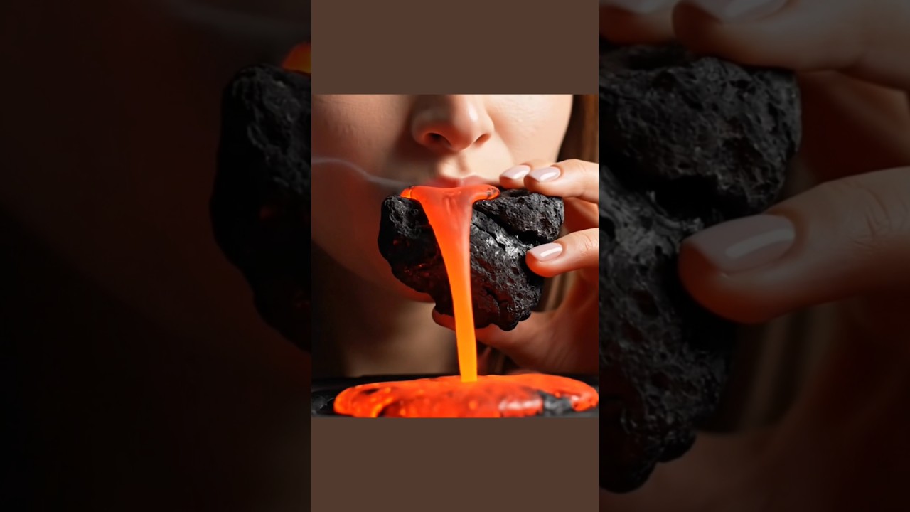 Вау! 🌋🔥ASMR лава из вулкана, создаем с помощью нейросети VEO 3 от GOOGLE 