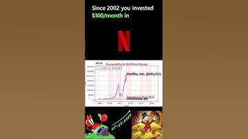 Does Investing $100 A Month In Netflix Make You Rich? #linechart #datavisualization #netflix