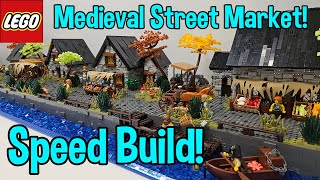 LEGO SPEED BUILD! | Medieval Market Street! | in 4K! | #lego #speedbuild #legomedieval